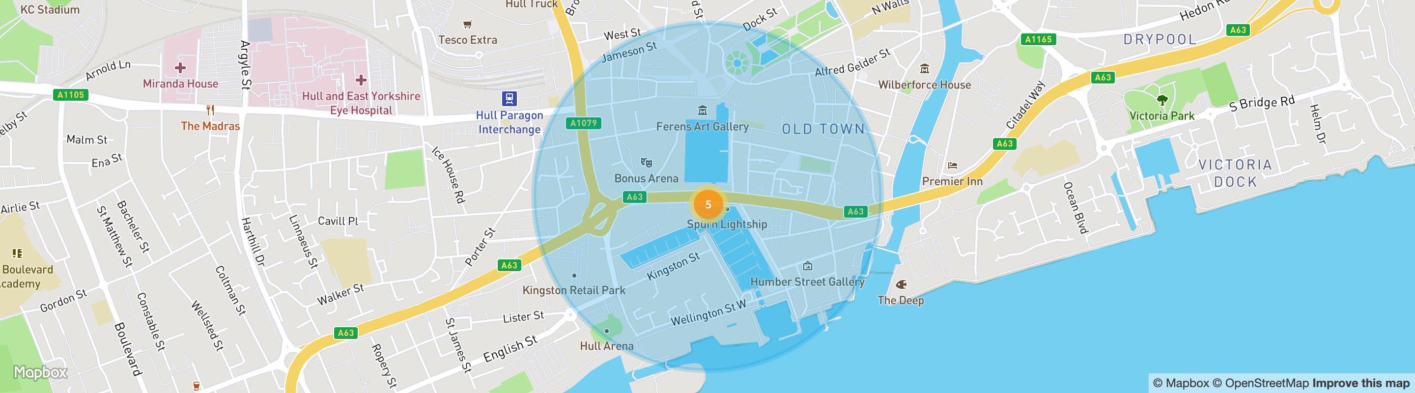 Look Back At A63 Princes Quay Bridge with Commonplace